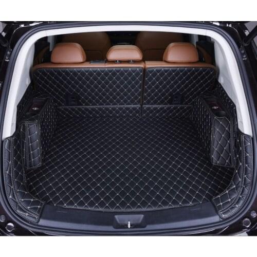 QIEKERETI leather car trunk mats for Borgward BX7 2016 2017 2018 2019 5seats 6seats 7seats cargo liner accessories interior boot