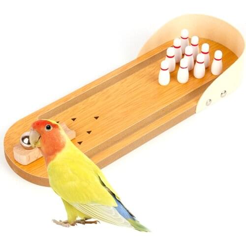 Parrot Educational Toys Bowling Ball Toys Parakeet Intelligence Training Game Bird Supplies Training Toys for Budgie Cockatiels