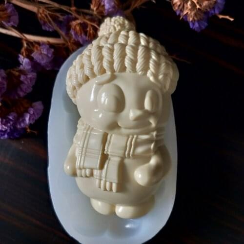 Christmas Snowman Baby Model Chocolate Silicone Mold Sugar Cube Cake Decoration Tool Mould Chocolate Decoration Candy Mould