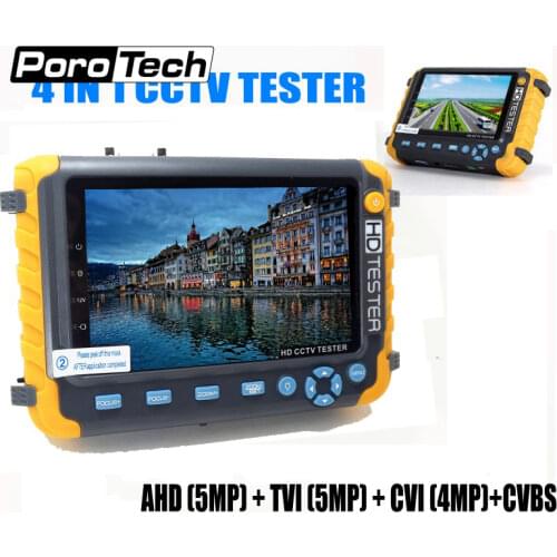 Ahd Camera Tester 8mp Cvi Tvi Security Cctv Tester 5inch HD Coxial Tester IV8W PTZ Control Tester Monitor Vga Hdmi Input Cctv