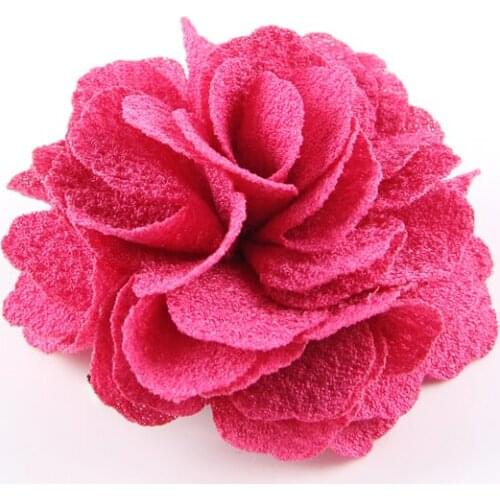Women Boutique Handmade Hit Color 3D Fabric Peony Flower Two-way Brooch Hair Clip Fashion Lady Cardigan Suit Coat Accessories