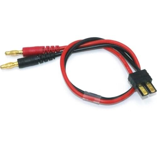 1pcs 4.0mm Banana Plug to TRX Male Connector Adaptor Cable 35cm Long for Lipo Battery Balance Charging