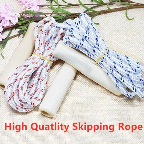 1PC Random Color Skipping Sports Skipping Rope Kids Jump Rope Wood Grip Handle Children Fitness Equipment Gym Equipments