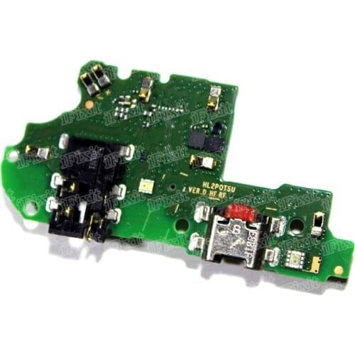 10pcs/lot Original Charging Port Connector Board Parts Flex With Microphone Mic For HuaWei P Smart Plus 2019 / P smart 2019