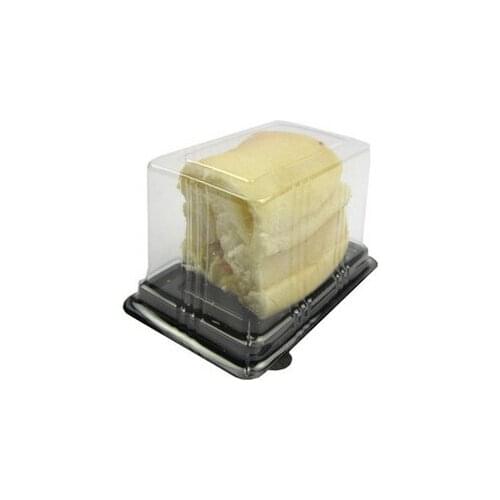 1000PCS Food Grade Disposable Clear Plastic Transparent Cheese Cake Boxes Plastic Uptake Cake Box for Pastry Bakery Dessert shop