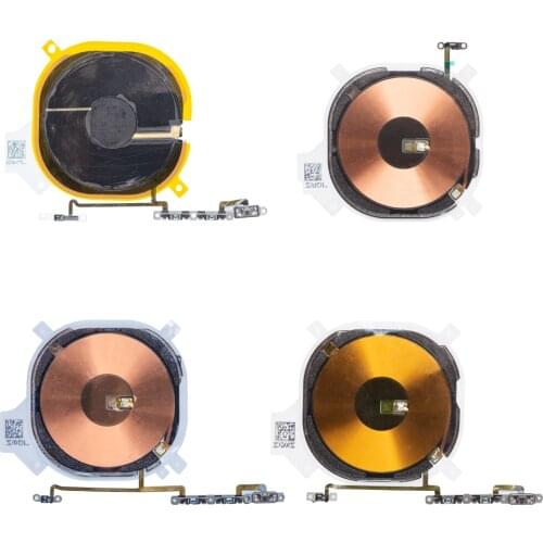 5pcs/lot NFC Chip For iPhone X XR XS max Wireless Charging Charger Panel Coil Sticker With Volume Button Flex Cable