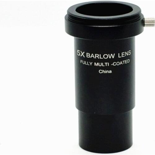 Astronomical Telescope Accessories 5x Barlow Mirror Extender 1.25 Inch 31.7mm with M42