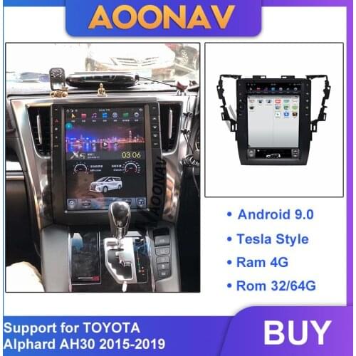 2din android car auto Radio multimedia player for TOYOTA Alphard AH30 2015-2019 car stereo autoradio vertical screen DVD player