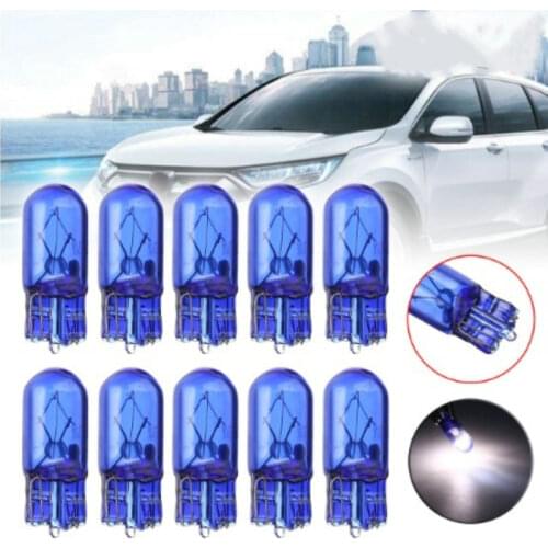 Car T10 Halogen Lamp W5w 168 Wedge 12v 5W Signal Light Super White Instrument Light