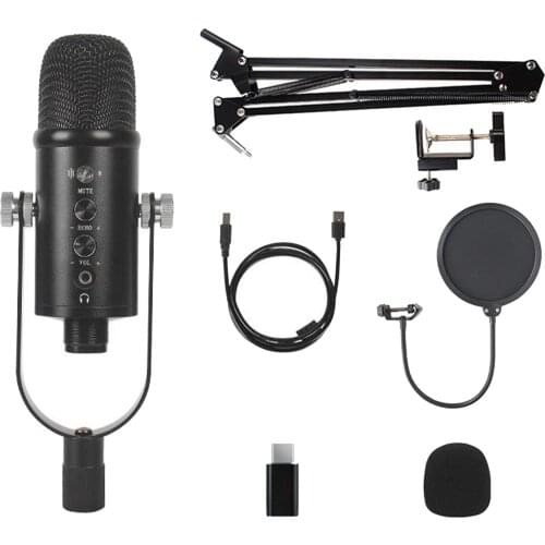 BM-86 USB Condenser Broadcast/Podcast Microphone w/ Filter/Arm Stand