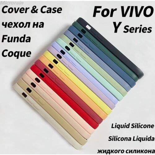 Luxury Original Liquid Silicone Case For VIVO Y11 Y12 Y17 Y19 Y20 Y30 Y31 Y50 Y51 Y52 Y53 Y5 Y70 Y72 Y72 Y79 Funda Capa