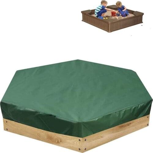 Oxford Sandbox Cover Kids Toy Protection Dustproof Waterproof Hexagonal Sand Pit Cover with Drawstring for Outdoor Garden