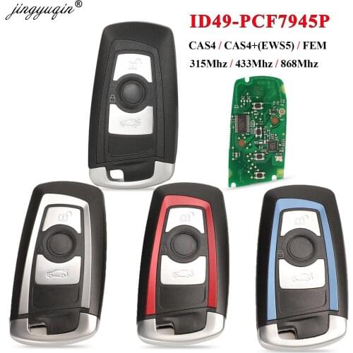 Jingyuqin 315/433/868Mhz CAS4 Smart Remote Key Keytless Entry for BMW 3 5 7 Series 523 528 535 550 318 320 325 328 330 PCF7945