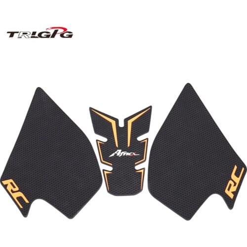 For RC 390 RC390 Motorcycle tank pads Anti slip Knee Grip Traction Side 3M Decal Orange PVC