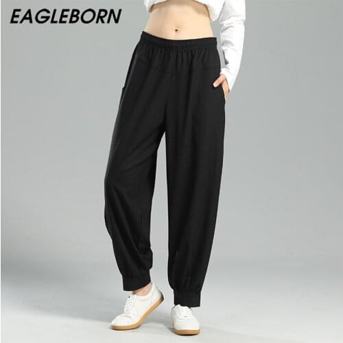 New Tai Chi Pants Women Yoga Bloomers Tai Chi Clothing Boxing Pants Women Spring Autumn Martial Arts Loose Sports Pants Trousers