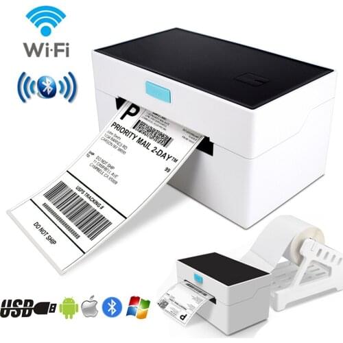 New Arrival Desktop WIFI Bluetooth Thermal Shipping Label Printer Barocode Sticker Thermal Printer for Express Label Logistic