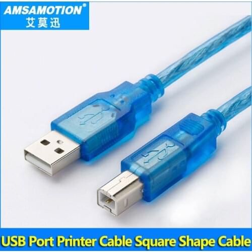 Omron PLC Cable USB Printer Cable Square Port USB 2.0 Cable Omron CP1H Cable 2M Length