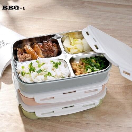 Portable Cute Mini Japanese Bento Lunch Boxs Set Thermal Lunch Boxs For Kids Picnic Food Container For Food Storage 4-Grids