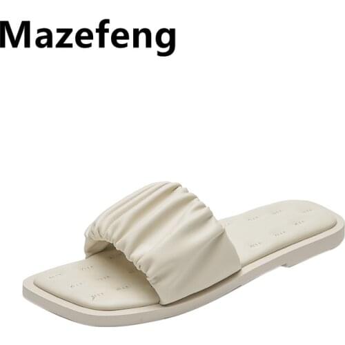 New Fashion Weave Slippers Women Square Toe Flat Casual Shoes Women Slide 2021 Summer Flip Flops Beach Sandal Slipper Big Size