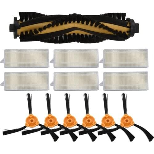 Replacement Accessory Kit Filter Main Brush Side Brush For Ecovacs DEEBOT N79S N79 Robotic Vacuum Cleaner (Filter+Brush)