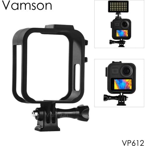 Vamson for Gopro MAX Action Camera Standard Protective Frame Case Plastic Housing Cover Mount for Gopro Accessories VP612