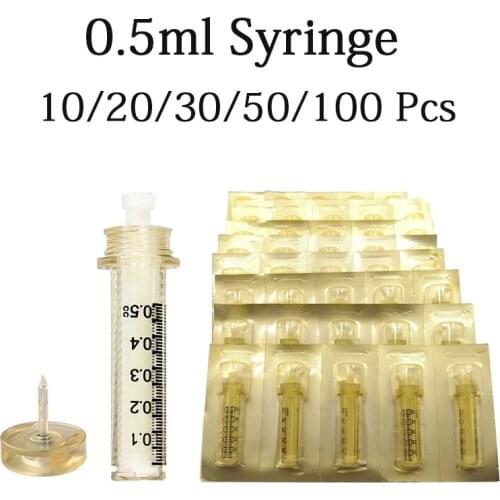 0.5ml Ampoule Head Sterile Syringe Needle for High Pressure Hyaluron Gun Hyaluronic Pen Lip Injection Wrinkle Removal Skincare