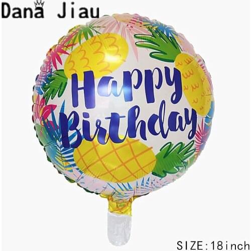 Wed decor pineapple balloon summer fruit cake party decoration birthday wedding kids toy wholesale aluminum ball supplier