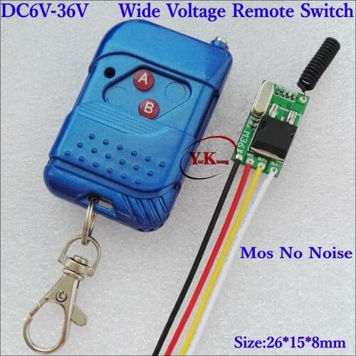 Car Truck Bus Motorcycle Light Lamp LED Power Remote Control Switch Wireless Switch Mini Receiver Transmitter12v14v16v18v24v36v