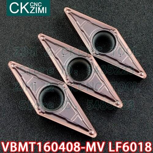 VBMT160408-MV LF6018 VBMT 160408 MV LF6018 carbide inserts External turning insert tool CNC Metal lathe tool for stainless steel
