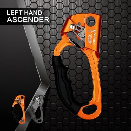 XINDA Outdoor Sports Rock Climbing Left Hand Grasp 8mm-13mm Rope Hand Ascender Device Mountaineer Riser Tool Kits