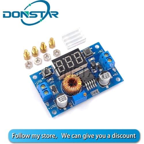 XL4015 5A 75W Power DC-DC Supply Module High Power Adjustable Step-Down Module+LED Voltmeter Power Supply Module