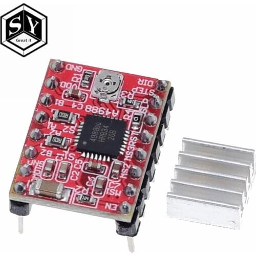 GREAT IT CNC 3D Printer Parts Accessory Reprap pololu A4988 Stepper Motor Driver Module with Heatsink for ramps 1.4 for arduino
