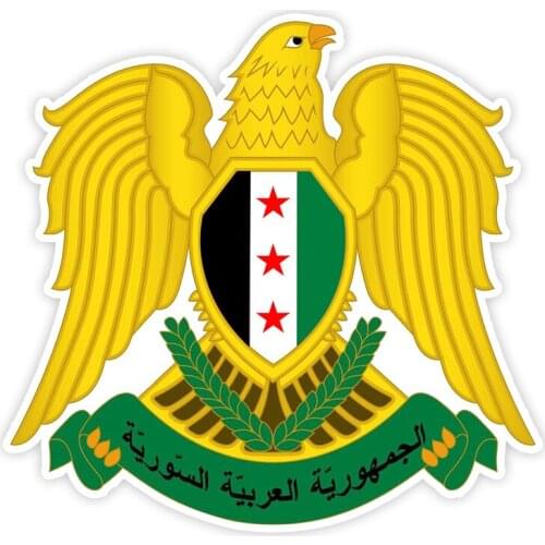 11240# Various Sizes Removable Decal Coat of Arms of Syria Sticker Waterproof Accessories on Bumper Rear Window Laptop