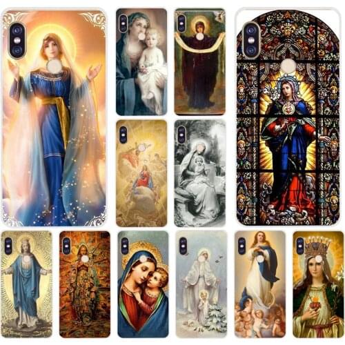 155H Virgin Mary Christian Soft Silicone Tpu Cover phone Case for xiaomi redmi 6 pro 5 plus note 6 pro 4 4x mi 8