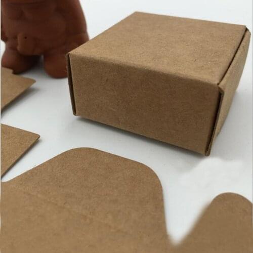 20pcs Brown Kraft Paper Box Packaging Gifts Boxes Christmas Gift Box For Jewellery/candy/wedding Women Jewelry Display Boxes
