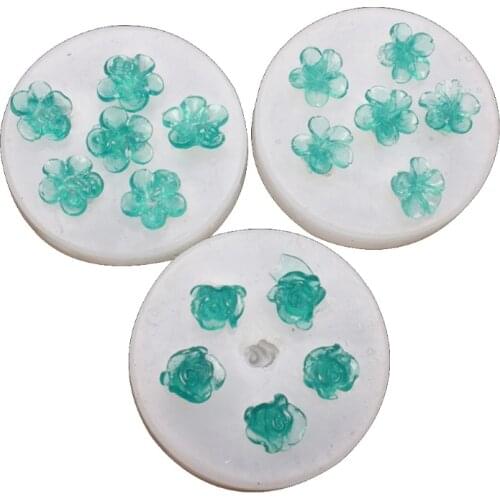 3 Styles Cute 3D Rose Flower Resin Casting Mold Floral Pendant Epoxy Resin Molds