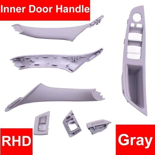 4/7PCS Set Right Hand Drive RHD For BMW 5 series F10 F11 520 525 Beige Black Wine Car Interior Door Handle Inner Panel Pull Trim