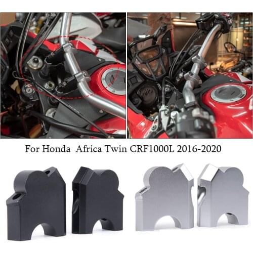 Aluminum Handlebar Risers 40mm Higher Pull back 20mm Extend Adapter for 2016-2021 Honda Africa Twin CRF1000L 2016 2017 2018 2019