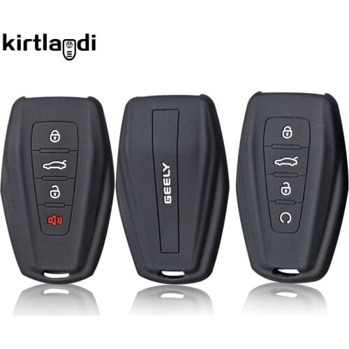 Kirtlandi Silicone Car Key Cover Case Shell Holder Set for Geely Coolray X6 Emgrand Global Hawk GX7 Remote Car Accessories