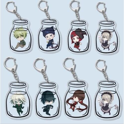 Danganronpa monokuma Naegi Makoto Kirigiri Kyouko Anime Acrylic Pendant Keychain Figure Collection Model Toy Gifts Cosplay
