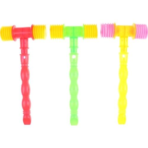 Baby Kids Handle Noise Maker 25CM Child Whistle Training Toddler Plastic Durable Built in Whistle Toddler Toys Hammer