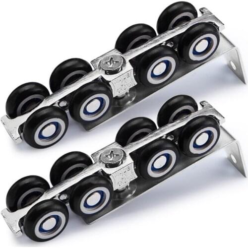 Hardware Slide Doors pulley, Sliding doors hanging rail wheel, small size, 1 sets ,for one door 30 * 30 hanging rail