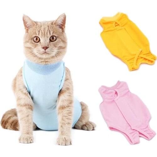 Cotton Pet Surgery Rehabilitation Clothing Post-Operative Cat Clothes Cat Recovery Protection Suit Kitten Vest Cat Accessories