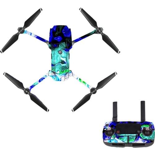 Colorful Line Style Decal Skin Sticker For DJI Mavic Pro Drone + Remote Controller + 3 Batteries Protection Film Cover M0316