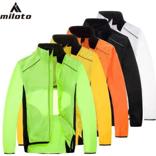 Bicycle mountain bike breathable reflective waterproof riding long-sleeved jacket male windproof outdoor sports raincoat