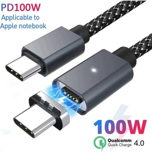 5A Magnetic USB Cable 100W PD Fast Charging Type C Cable QC4.0 Magnet Charger For Huawei Samsung Xiaomi USB Cord Wire Cable