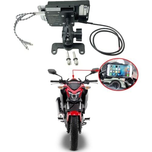 Motorcycle USB Charger Mobile Phone Holder 4.0-6.3 inches GPS Navigation Bracket For HONDA CB300F 2015 2016 2017 2018 2019 2020