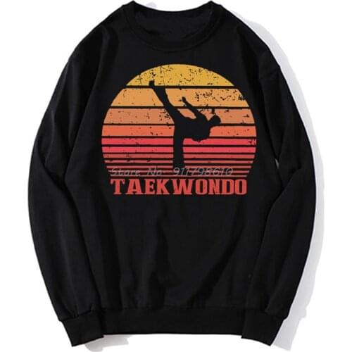 Taekwondo Tae Kwon-Do Korean Martial Arts Kick Black Mma Fighting Mens Hoodie Spring Autumn Sweater Streetwear Harajuku