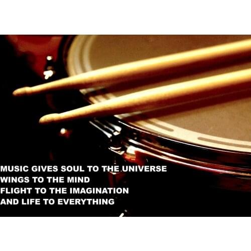 MUSIC DRUMMER DRUMMING INSPIRATIONAL MOTIVATIONAL QUOTE Art Silk Poster Print 24x36inch