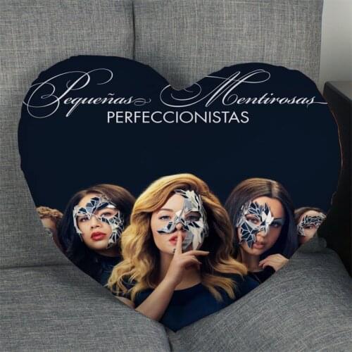 Pretty Little Liars Pillow Slips Heart Shape Pillow Covers Bedding Comfortable Cushion/Sofa/Home/Car High Quality Pillow Cases